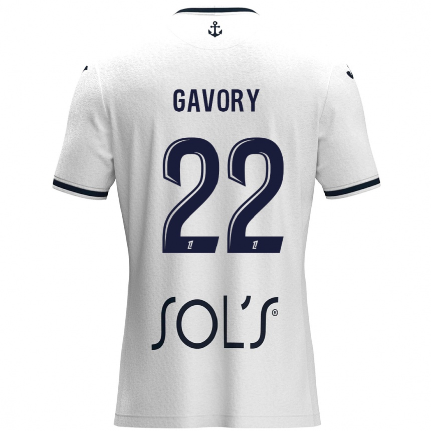 Men Football Christy Gavory #22 White Dark Blue Away Jersey 2024/25 T-Shirt Nz