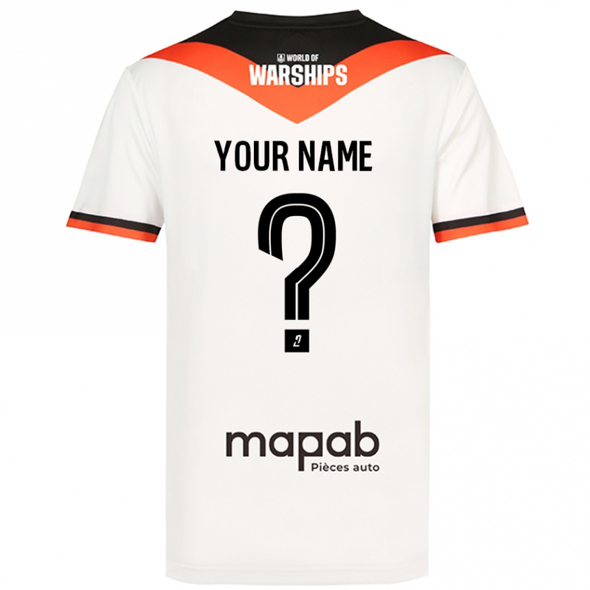 Men Football Your Name #0 White Away Jersey 2024/25 T-Shirt Nz