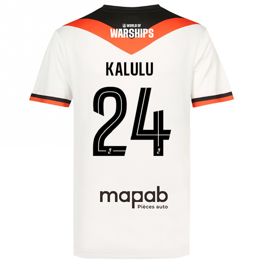 Men Football Gédéon Kalulu #24 White Away Jersey 2024/25 T-Shirt Nz