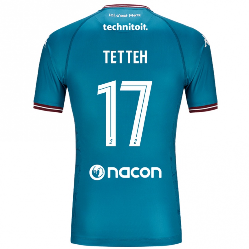 Men Football Benjamin Tetteh #17 Bleu Petrole Away Jersey 2024/25 T-Shirt Nz