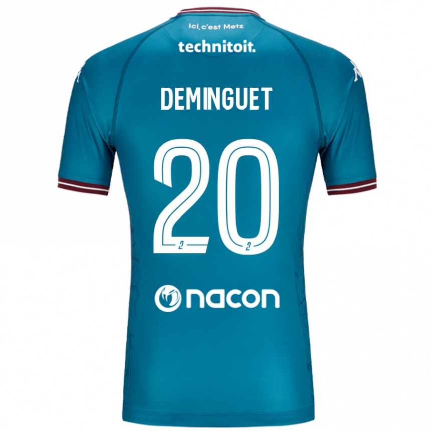 Men Football Jessy Deminguet #20 Bleu Petrole Away Jersey 2024/25 T-Shirt Nz