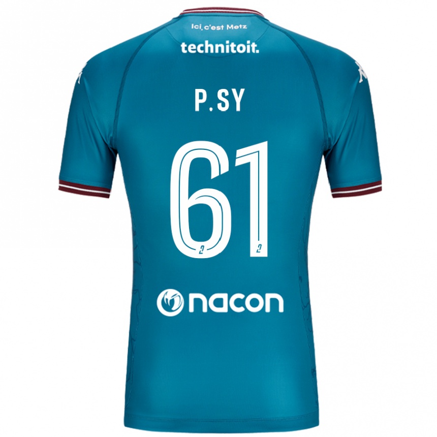 Men Football Pape Sy #61 Bleu Petrole Away Jersey 2024/25 T-Shirt Nz