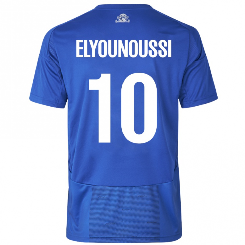 Men Football Mohamed Elyounoussi #10 White Blue Away Jersey 2024/25 T-Shirt Nz