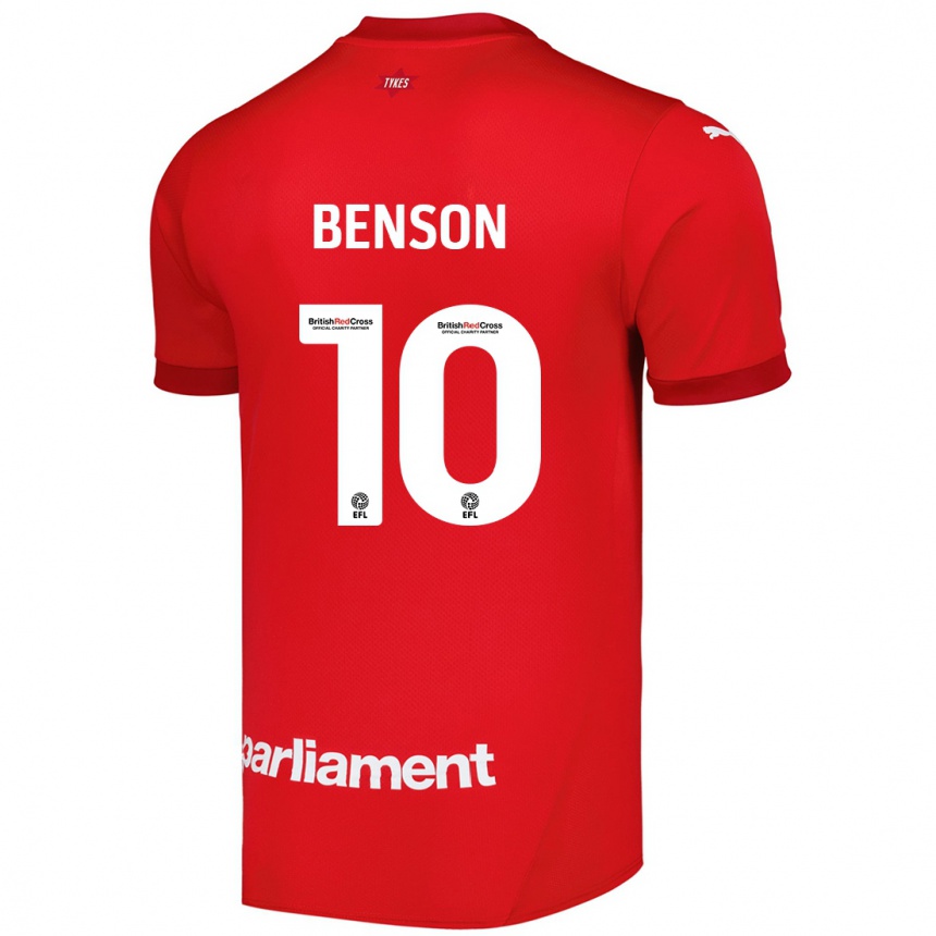 Women Football Josh Benson #10 Red Home Jersey 2024/25 T-Shirt Nz