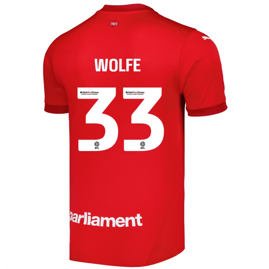 Women Football Matty Wolfe #33 Red Home Jersey 2024/25 T-Shirt Nz