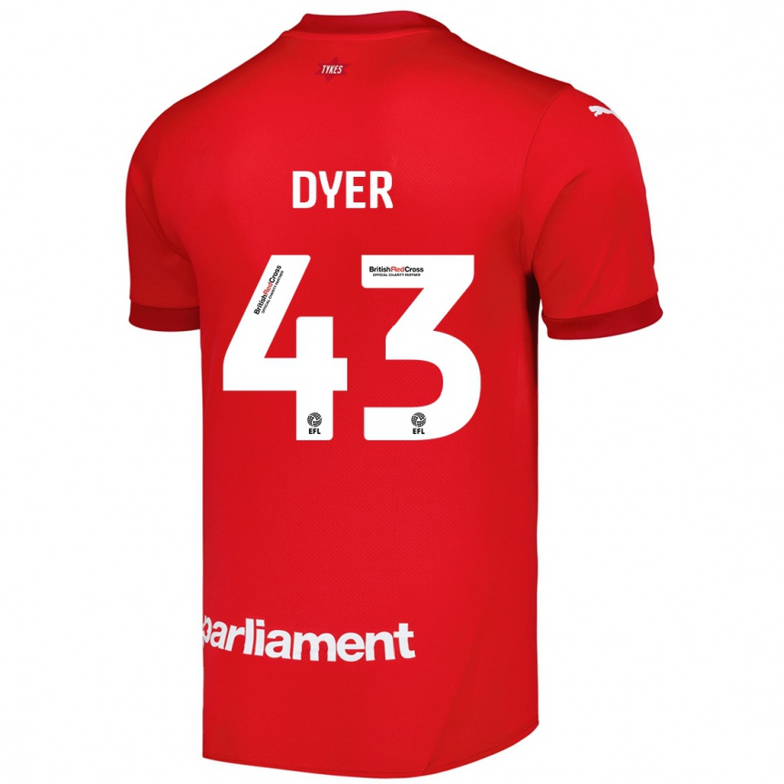 Women Football Josiah Dyer #43 Red Home Jersey 2024/25 T-Shirt Nz