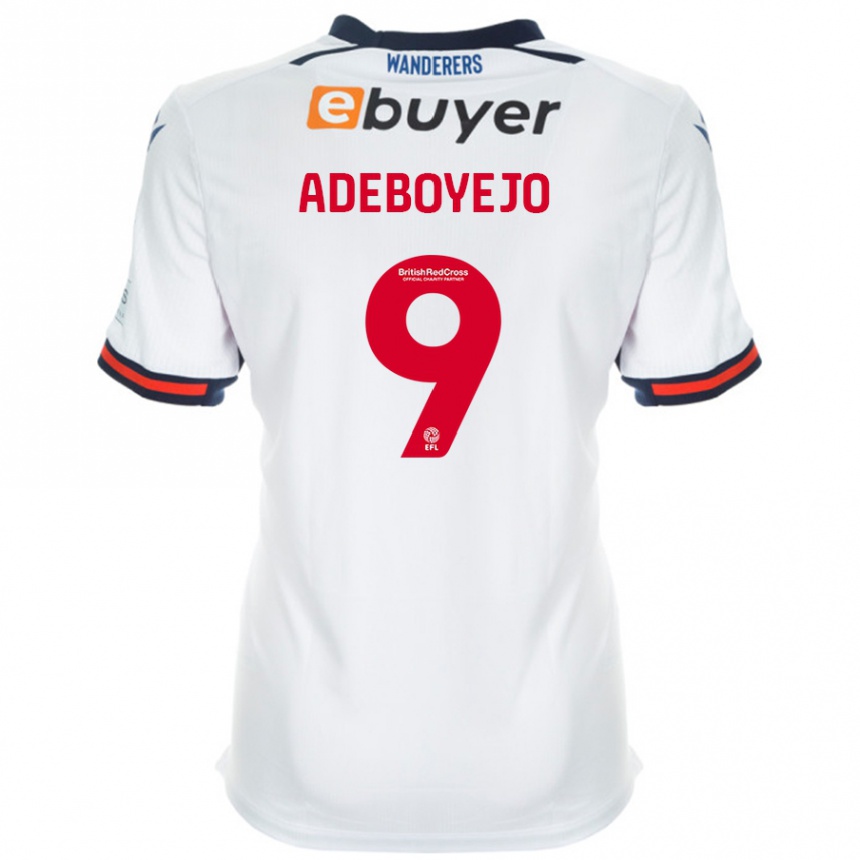 Women Football Victor Adeboyejo #9 White Home Jersey 2024/25 T-Shirt Nz