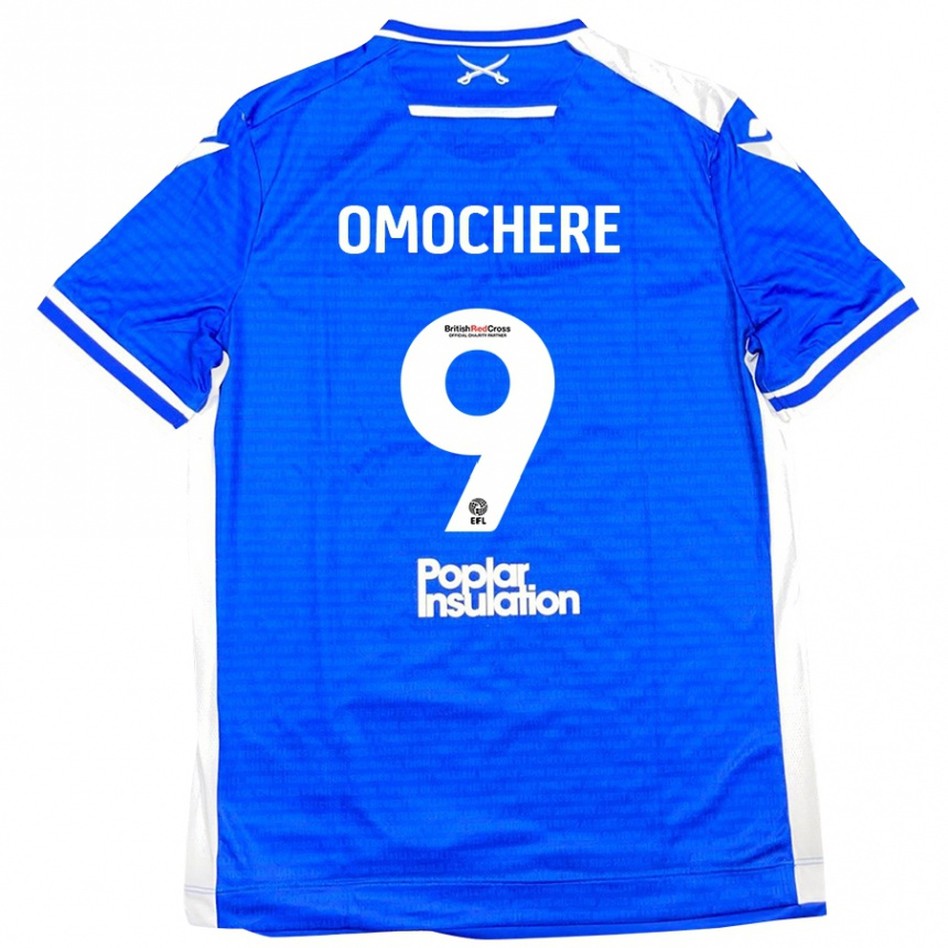 Women Football Promise Omochere #9 Blue White Home Jersey 2024/25 T-Shirt Nz