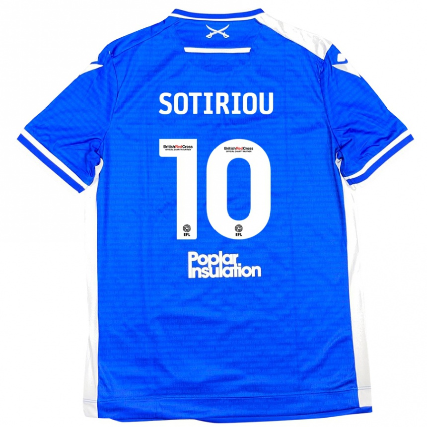 Women Football Ruel Sotiriou #10 Blue White Home Jersey 2024/25 T-Shirt Nz