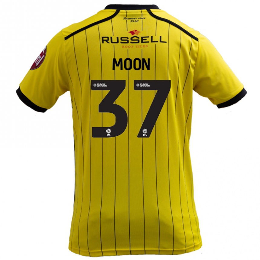 Women Football Jasper Moon #37 Yellow Home Jersey 2024/25 T-Shirt Nz