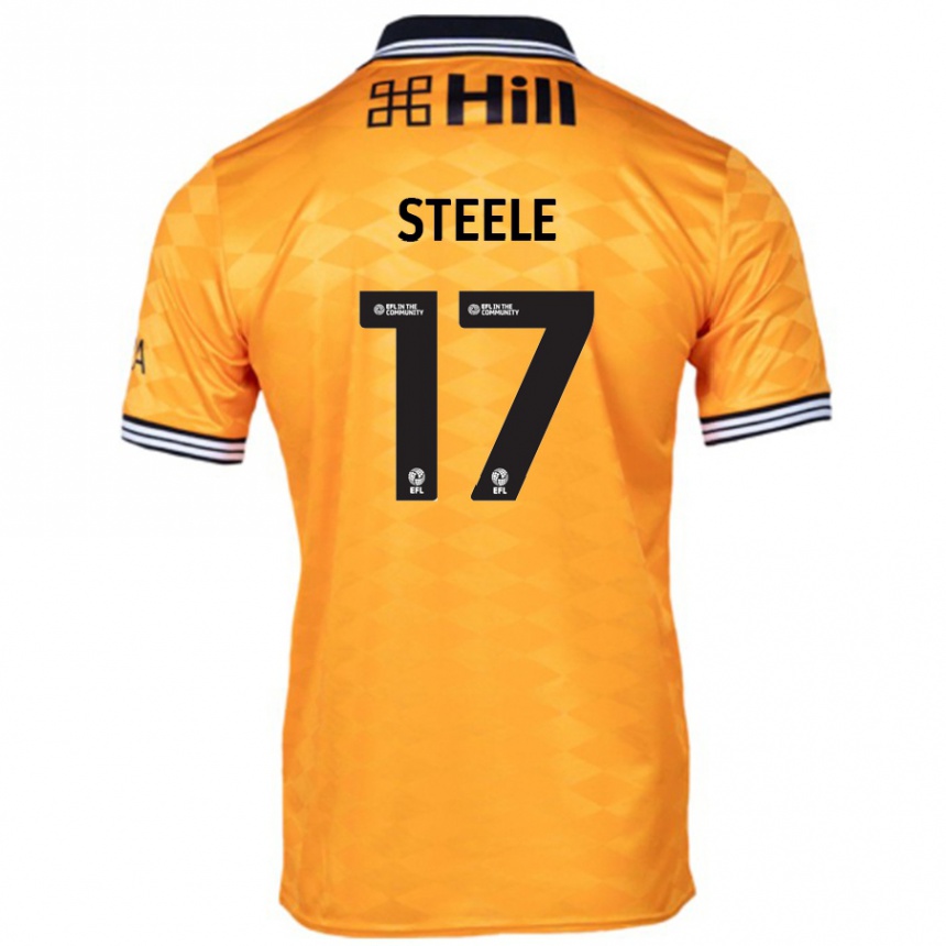 Women Football Fran Steele #17 Orange Home Jersey 2024/25 T-Shirt Nz