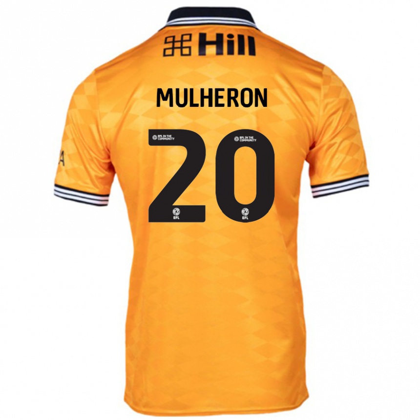 Women Football Bronwyn Mulheron #20 Orange Home Jersey 2024/25 T-Shirt Nz