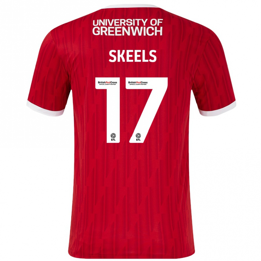 Women Football Kiera Skeels #17 Red White Home Jersey 2024/25 T-Shirt Nz