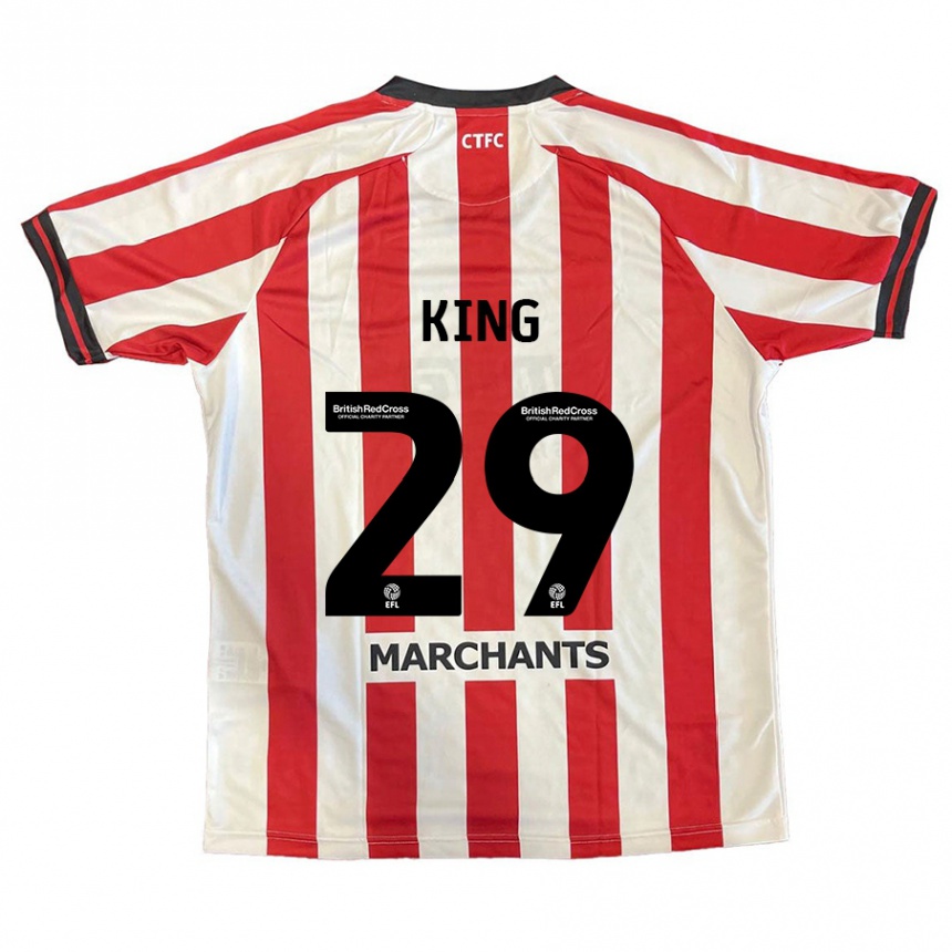 Women Football Tom King #29 Red White Home Jersey 2024/25 T-Shirt Nz