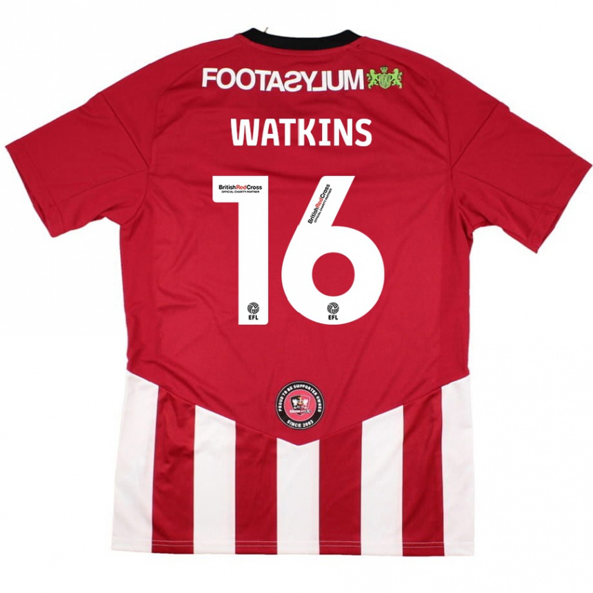 Women Football Zoe Watkins #16 Red White Home Jersey 2024/25 T-Shirt Nz