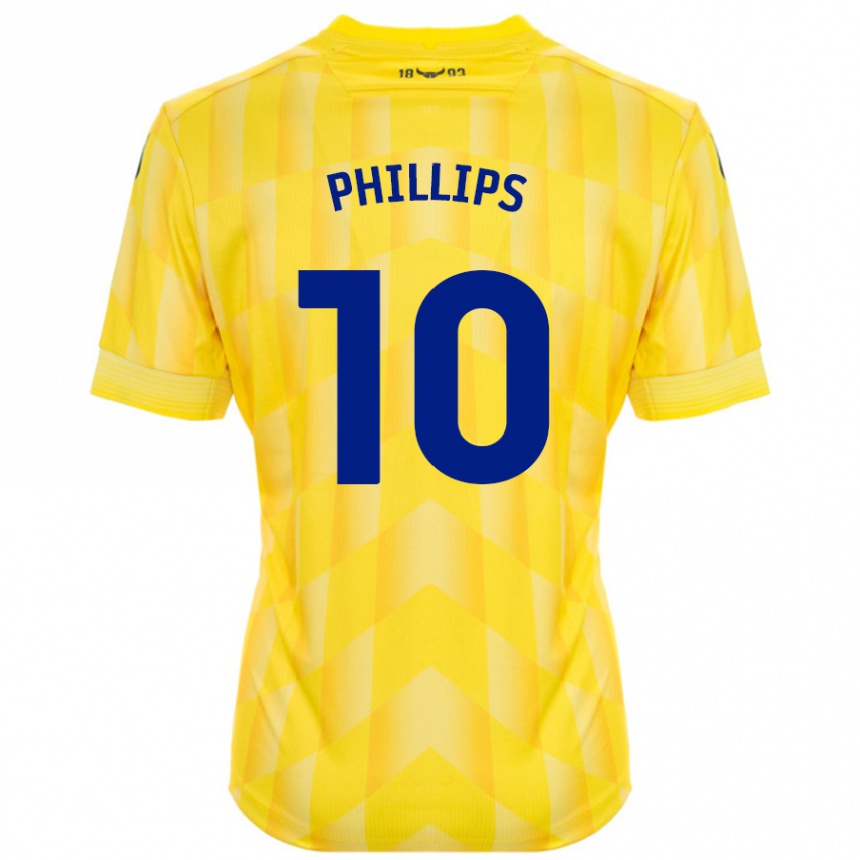 Women Football Matt Phillips #10 Yellow Home Jersey 2024/25 T-Shirt Nz