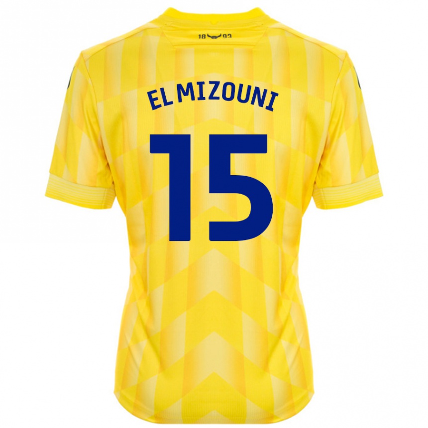 Women Football Idris El Mizouni #15 Yellow Home Jersey 2024/25 T-Shirt Nz