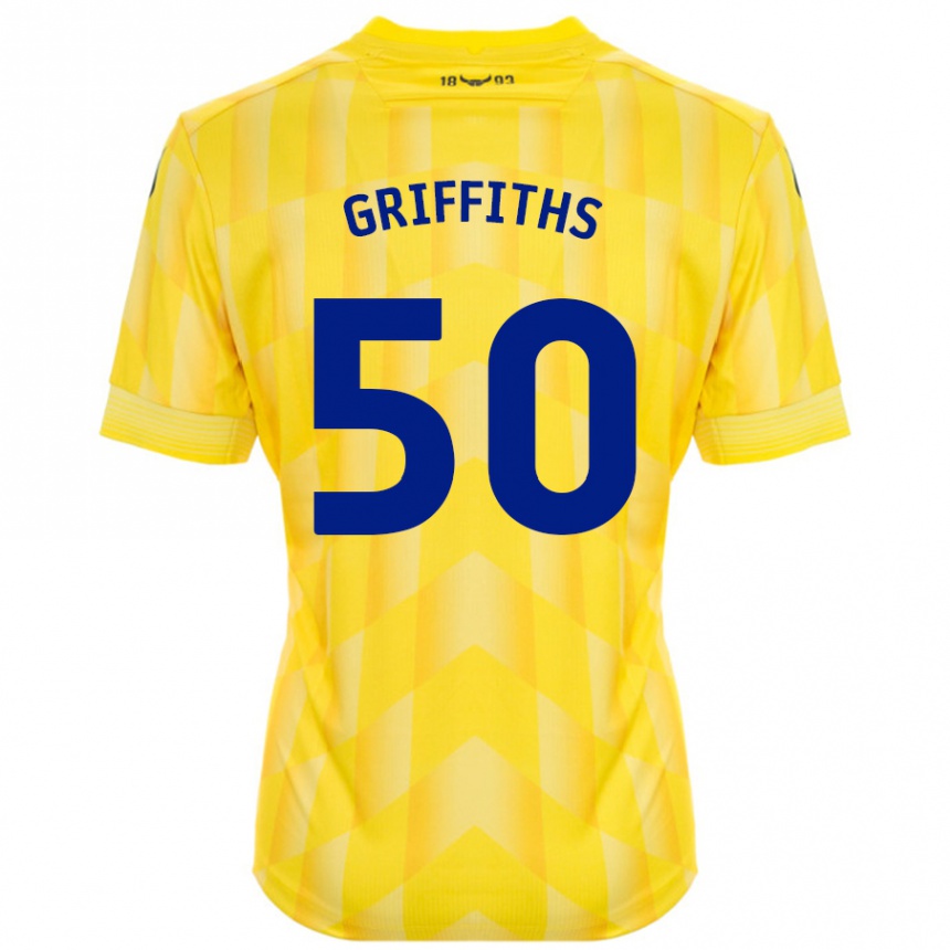 Women Football Louis Griffiths #50 Yellow Home Jersey 2024/25 T-Shirt Nz