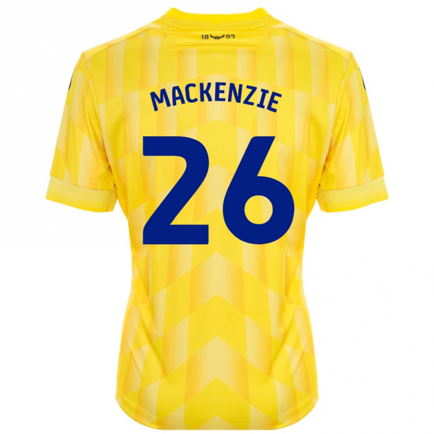 Women Football Hannah Mackenzie #26 Yellow Home Jersey 2024/25 T-Shirt Nz