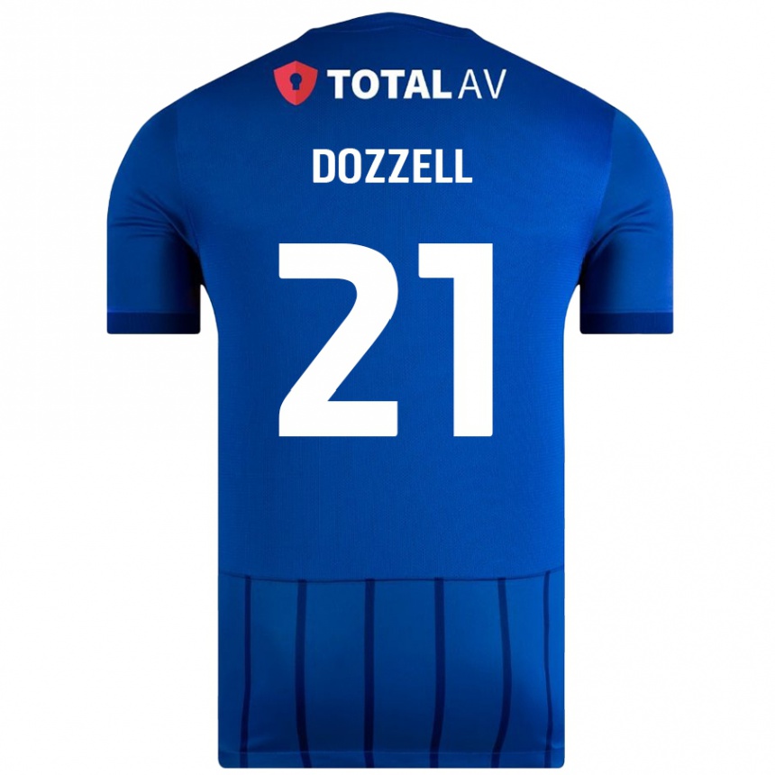 Women Football Andre Dozzell #21 Blue Home Jersey 2024/25 T-Shirt Nz