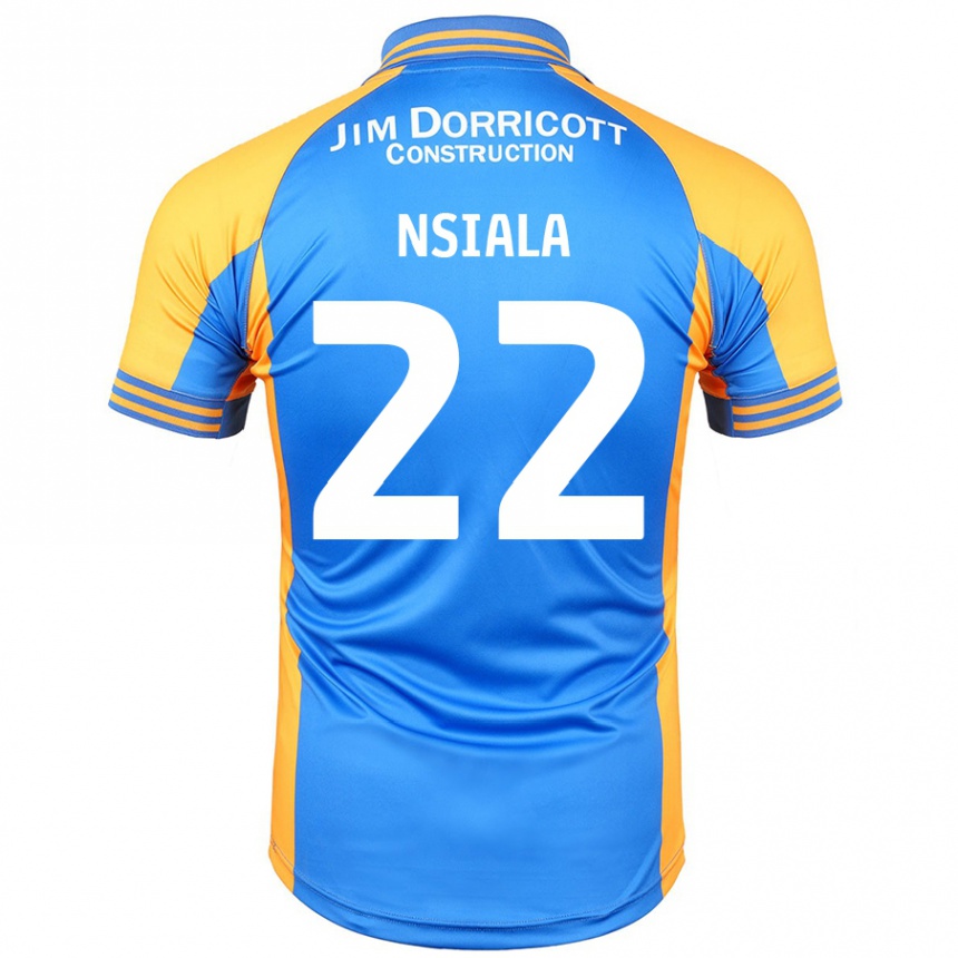 Women Football Toto Nsiala #22 Blue Amber Home Jersey 2024/25 T-Shirt Nz