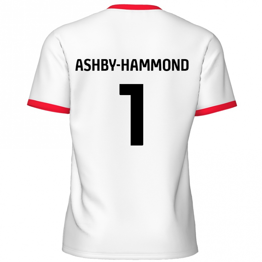 Women Football Taye Ashby-Hammond #1 White Red Home Jersey 2024/25 T-Shirt Nz