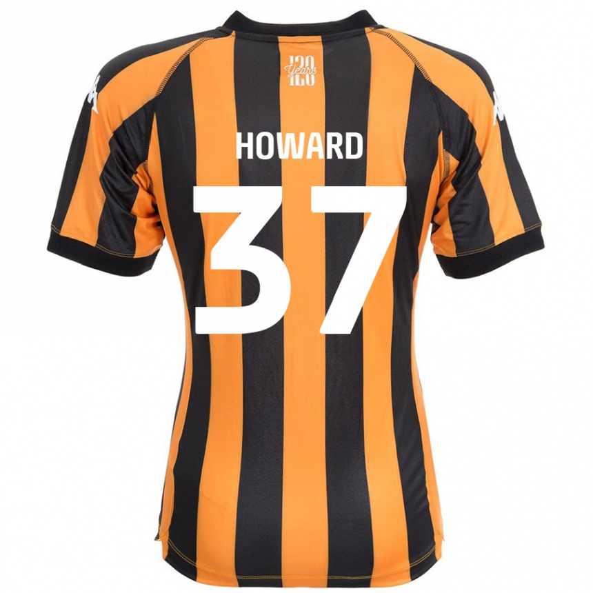 Women Football Scarlet Howard #37 Black Amber Home Jersey 2024/25 T-Shirt Nz