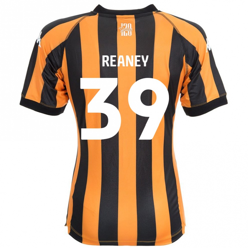 Women Football Mollie Reaney #39 Black Amber Home Jersey 2024/25 T-Shirt Nz