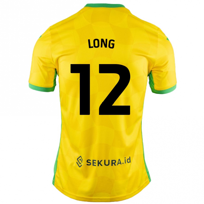 Women Football George Long #12 Yellow Green Home Jersey 2024/25 T-Shirt Nz