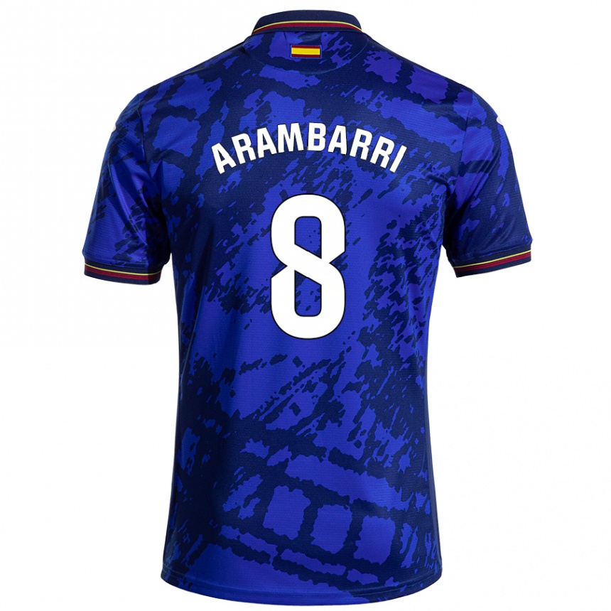 Women Football Mauro Arambarri #8 Darker Blue Home Jersey 2024/25 T-Shirt Nz