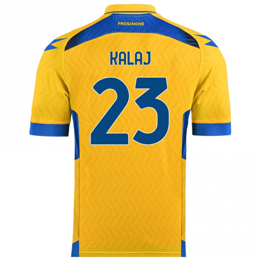 Women Football Sergio Kalaj #23 Yellow Home Jersey 2024/25 T-Shirt Nz