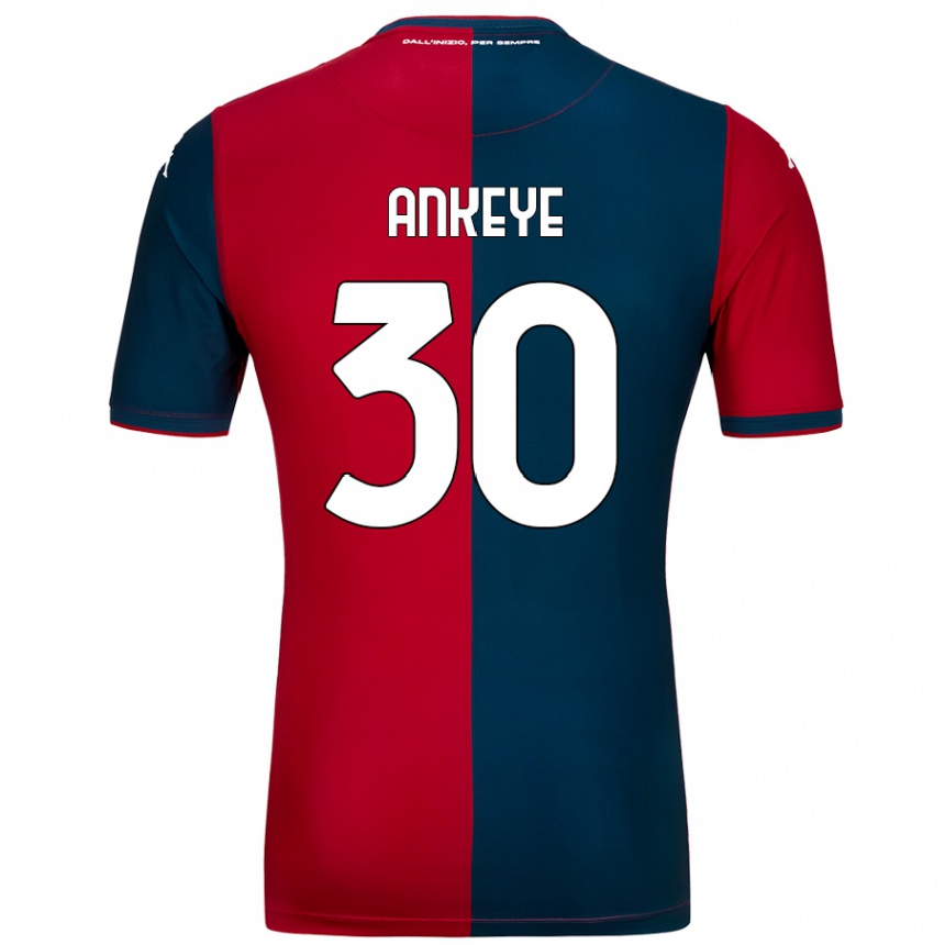 Women Football David Ankeye #30 Red Dark Blue Home Jersey 2024/25 T-Shirt Nz