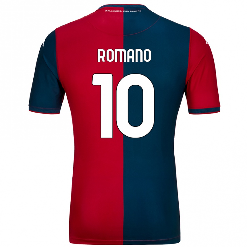 Women Football Marco Romano #10 Red Dark Blue Home Jersey 2024/25 T-Shirt Nz