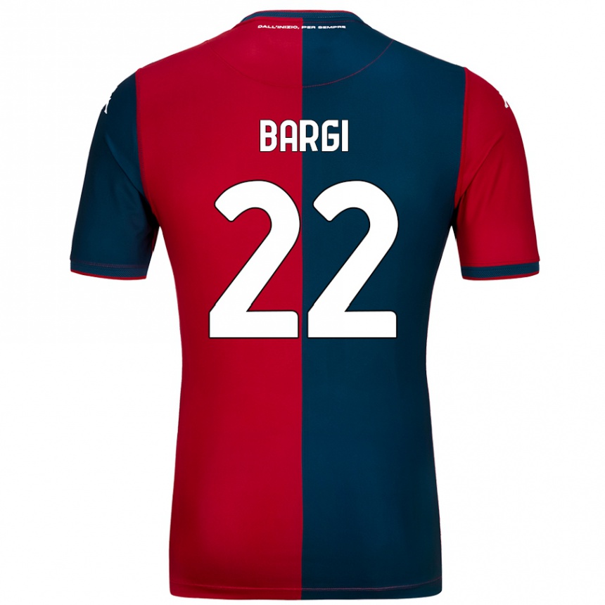 Women Football Caterina Bargi #22 Red Dark Blue Home Jersey 2024/25 T-Shirt Nz