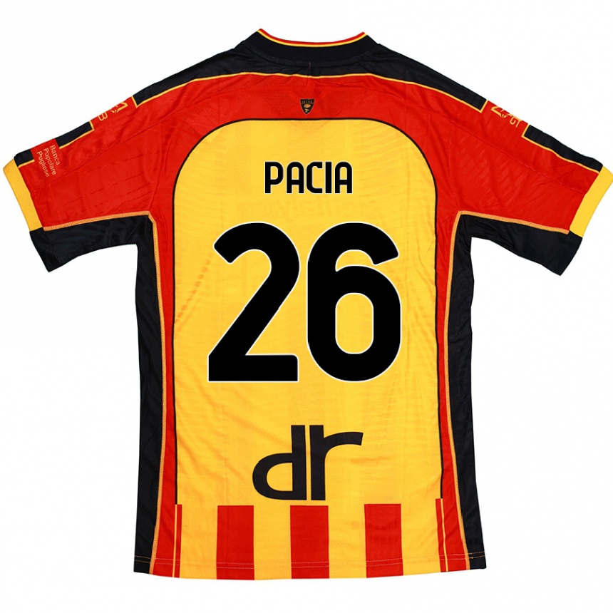 Women Football Fabiano Pacia #26 Yellow Red Home Jersey 2024/25 T-Shirt Nz