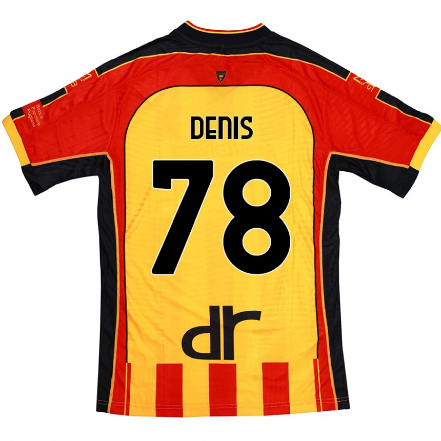 Women Football Max Denis #78 Yellow Red Home Jersey 2024/25 T-Shirt Nz