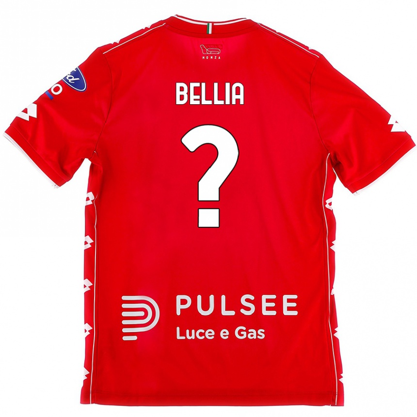 Women Football Edoardo Bellia #0 Red White Home Jersey 2024/25 T-Shirt Nz