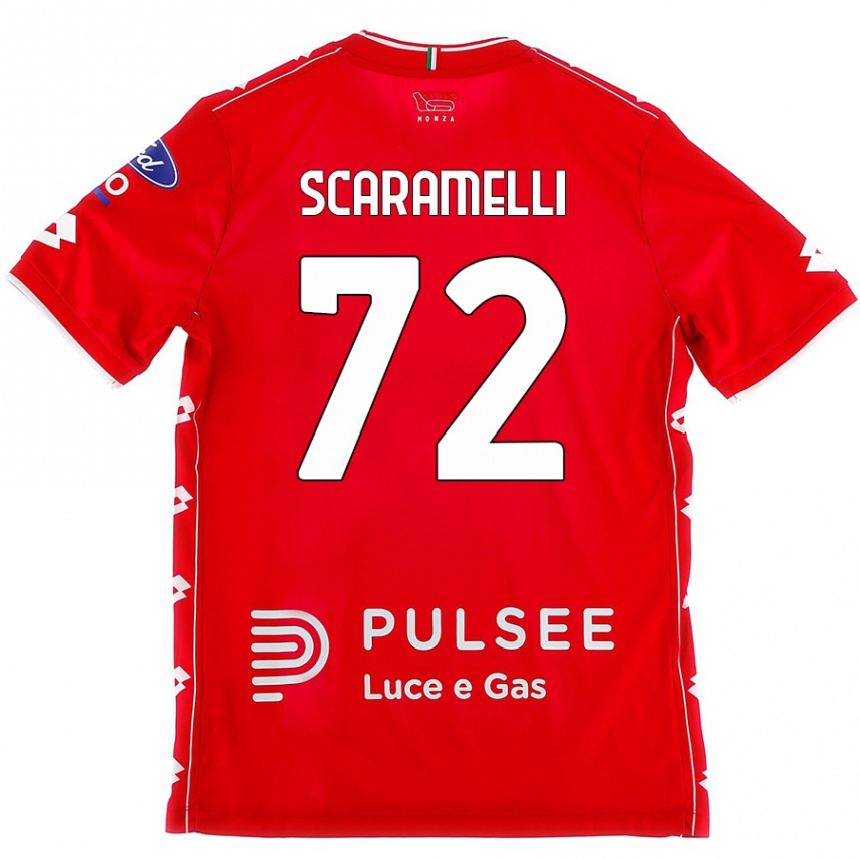 Women Football Endris Scaramelli #72 Red White Home Jersey 2024/25 T-Shirt Nz