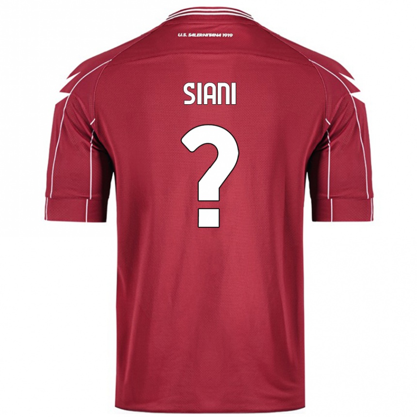 Women Football Vincenzo Siani #0 Burgundy Home Jersey 2024/25 T-Shirt Nz