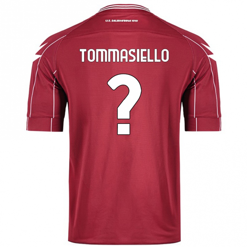 Women Football Francesco Tommasiello #0 Burgundy Home Jersey 2024/25 T-Shirt Nz