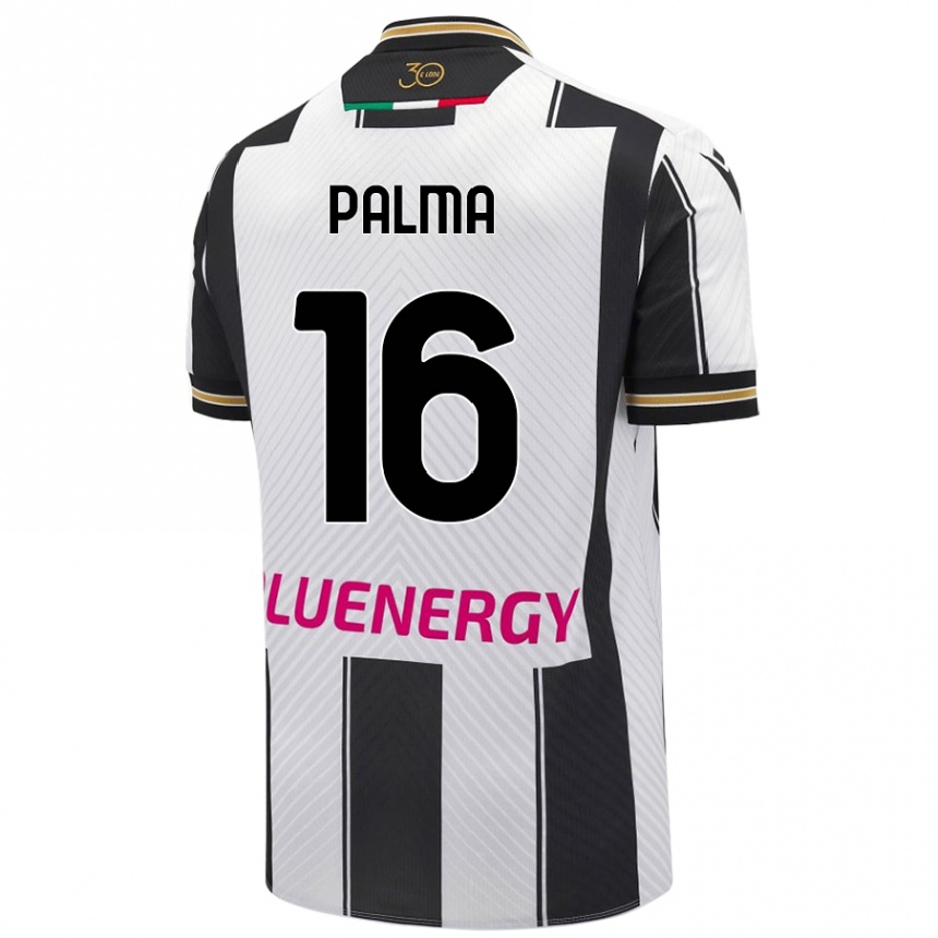 Women Football Matteo Palma #16 White Black Home Jersey 2024/25 T-Shirt Nz