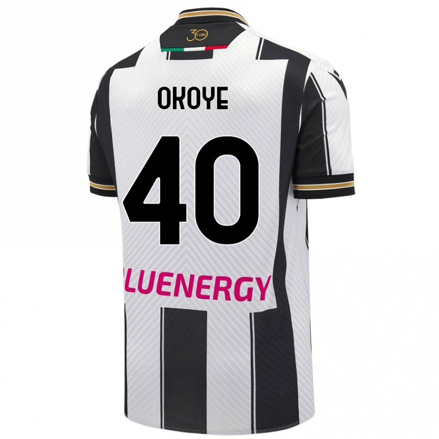 Women Football Maduka Okoye #40 White Black Home Jersey 2024/25 T-Shirt Nz