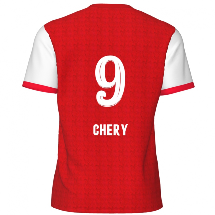 Women Football Tjaronn Chery #9 Red White Home Jersey 2024/25 T-Shirt Nz