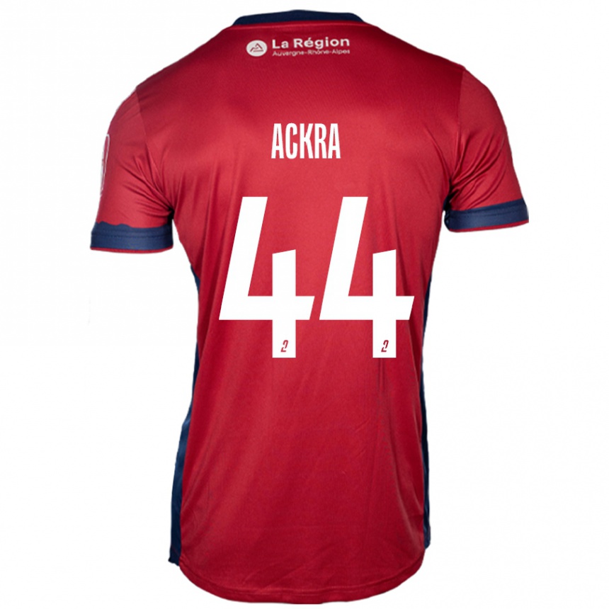 Women Football Allan Ackra #44 Light Burgundy Home Jersey 2024/25 T-Shirt Nz