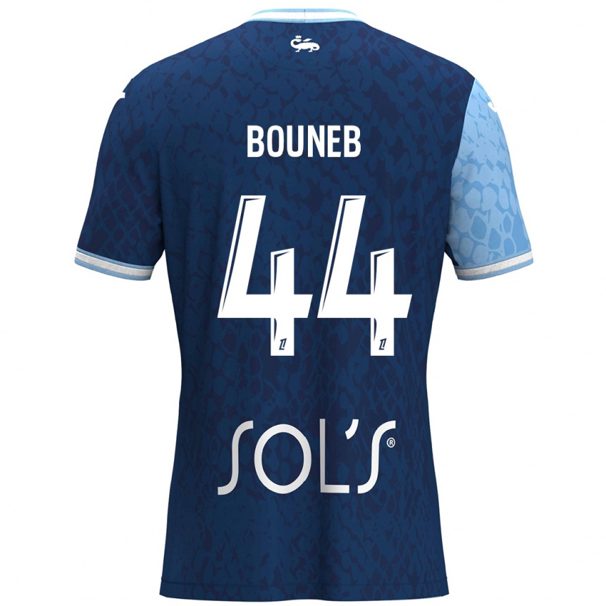 Women Football Ismaïl Bouneb #44 Sky Blue Dark Blue Home Jersey 2024/25 T-Shirt Nz