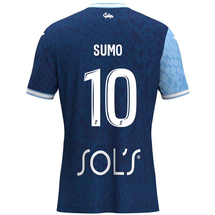 Women Football Eva Sumo #10 Sky Blue Dark Blue Home Jersey 2024/25 T-Shirt Nz