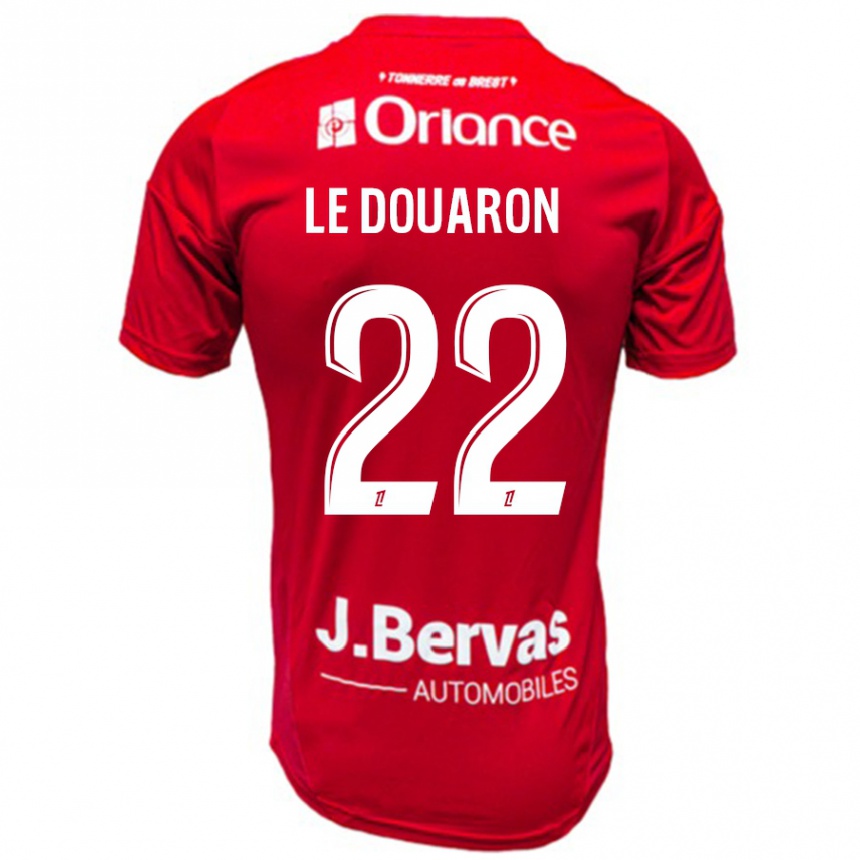 Women Football Jérémy Le Douaron #22 Red White Home Jersey 2024/25 T-Shirt Nz