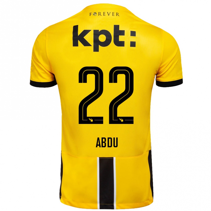 Women Football Abdu Conté #22 Yellow Black Home Jersey 2024/25 T-Shirt Nz