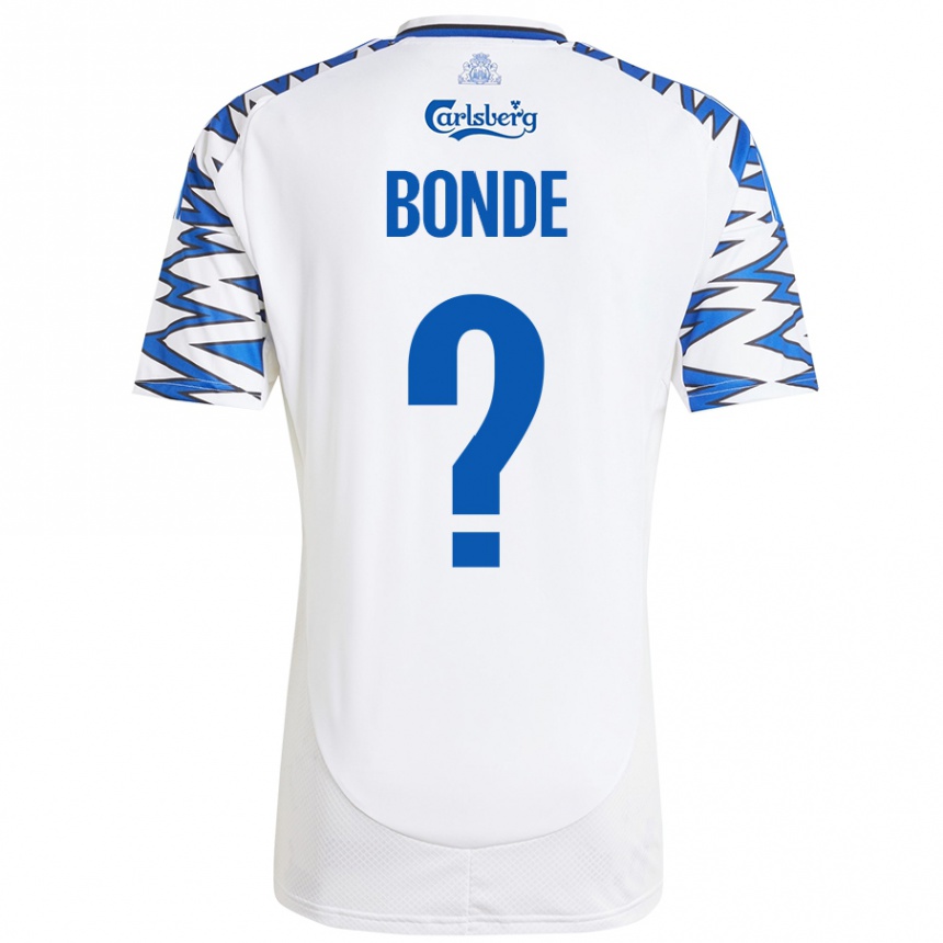 Women Football Rode Bonde #0 White Sky Blue Home Jersey 2024/25 T-Shirt Nz