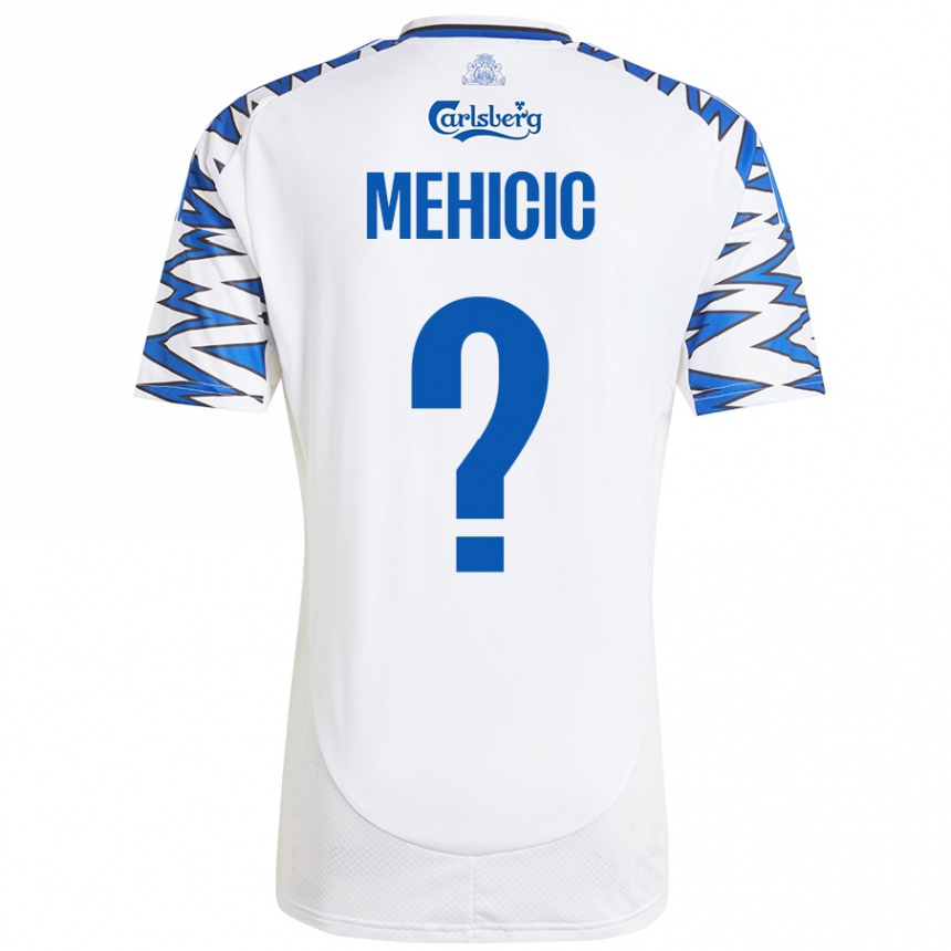 Women Football Elvin Mehicic #0 White Sky Blue Home Jersey 2024/25 T-Shirt Nz